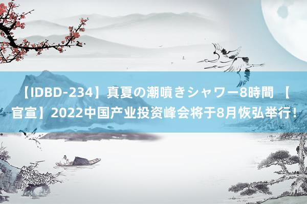 【IDBD-234】真夏の潮噴きシャワー8時間 【官宣】2022中国产业投资峰会将于8月恢弘举行！