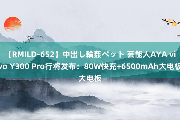 【RMILD-652】中出し輪姦ペット 芸能人AYA vivo Y300 Pro行将发布：80W快充+6500mAh大电板